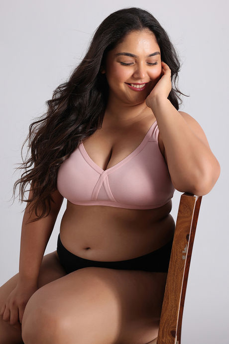 Zivame True Curv Double Layered Non Wired Full Coverage Super Support Bra - Silver Pink — image 4